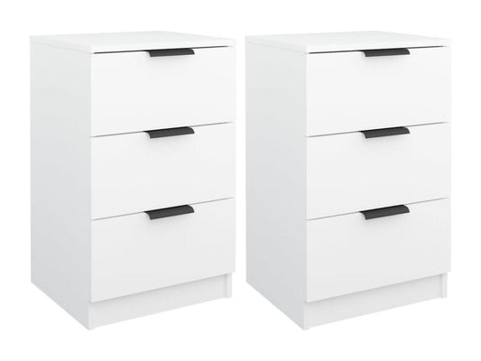 Tables de chevet 2 pcs Blanc 40x36x65 cm FETS36418