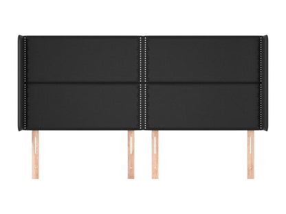 Tête de lit avec oreilles Noir 183x16x118/128 cm Similicuir SYPK96833