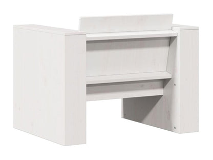 Salon de jardin 2 pcs blanc bois de pin massif ZSLK88834
