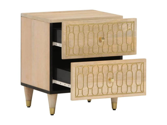 Table de chevet 40x33x46 cm Bois de manguier solide VNGL90970