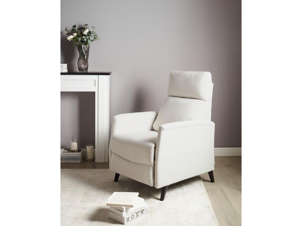 Fauteuil inclinable Artigeo Tissu Blanc cassé JBDT62500