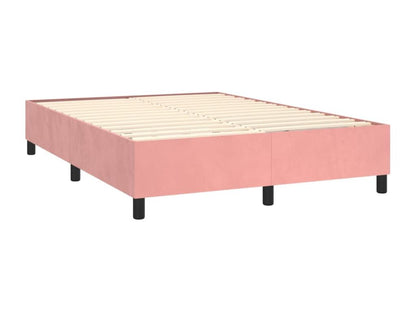 Cadre de lit sans matelas rose 140x190 cm velours ZZXD70310