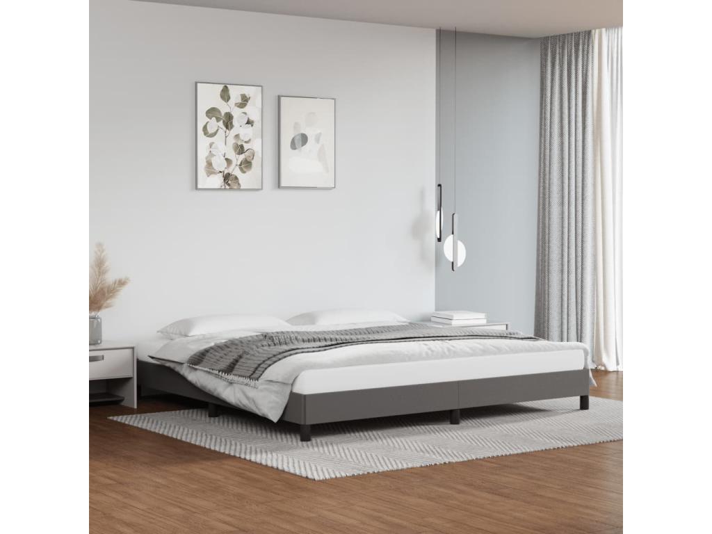 Cadre de lit Gris 200x200 cm Similicuir WZBM70554