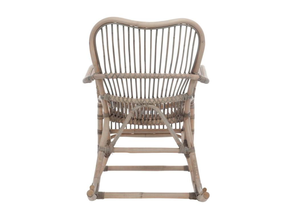 Fauteuil à Bascule en Rotin Washi 110cm Gris MZNC64555