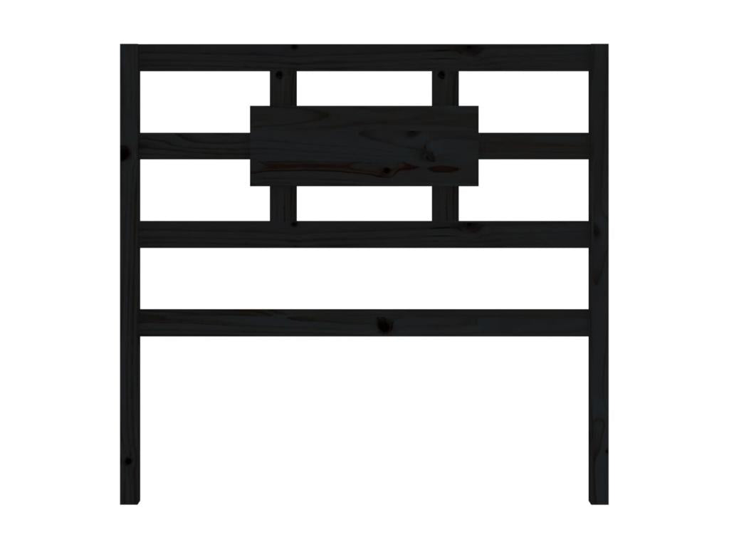 Tête de lit Noir 80.5x4x100 cm Bois massif de pin MRVV89953