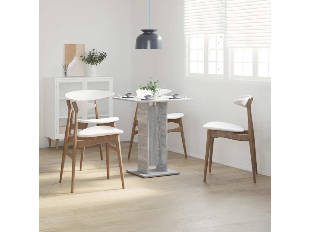 Table de Artigeo gris 60x60x75 cm Bois d'ingénierie KOHO26510