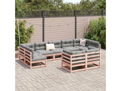 Salon de jardin 9 pcs bois massif sapin de Cosymeub YTYZ38306