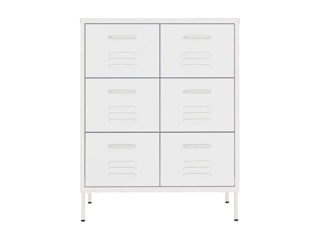 Armoire à tiroirs Blanc 80x35x101.5 cm Acier DAVH98605