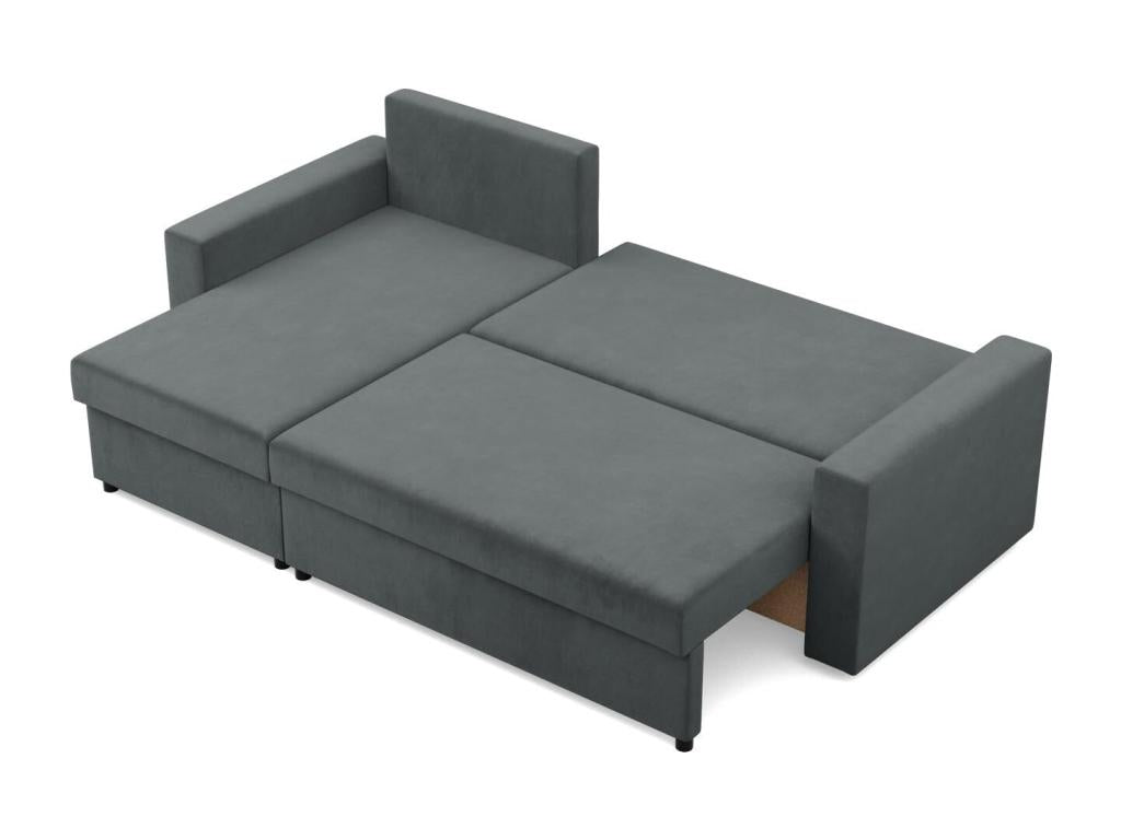 Canapé d'angle avec fonction couchage Gris foncé LGCI31200