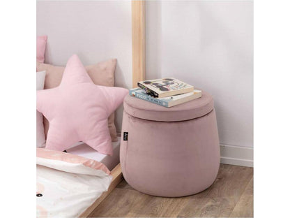 Pouf rangement tissu bouclé AOPU77792