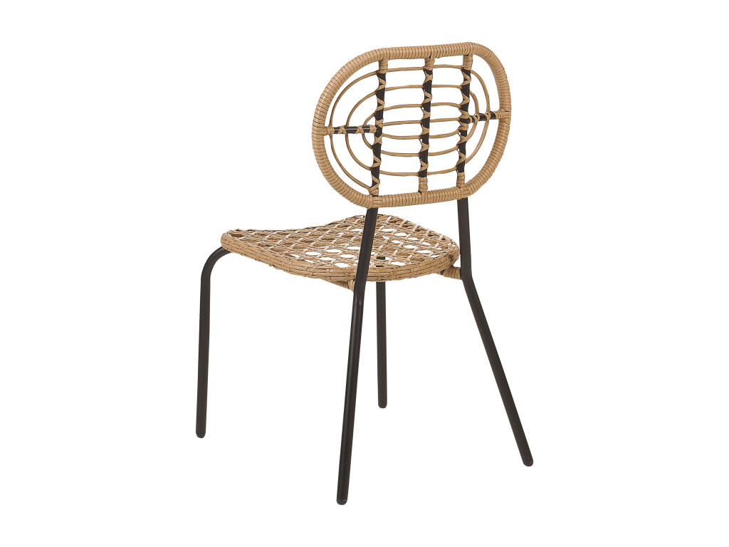 Lot de 4 chaises de jardin PRATELLO Naturel BWPB51511