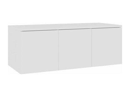 Meuble TV Blanc 80x34x30 cm Aggloméré YWGM14638