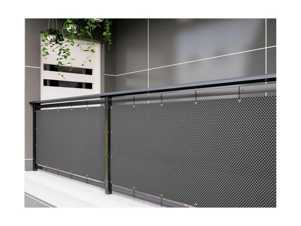 Artigeo-vue en résine tressée avec oeillets métalliques coloris vert 1x3 m ETWM21077