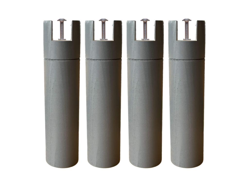 4 pieds cylindriques pour cadre à Cosymeub anthracite 30 cm XXTD25254