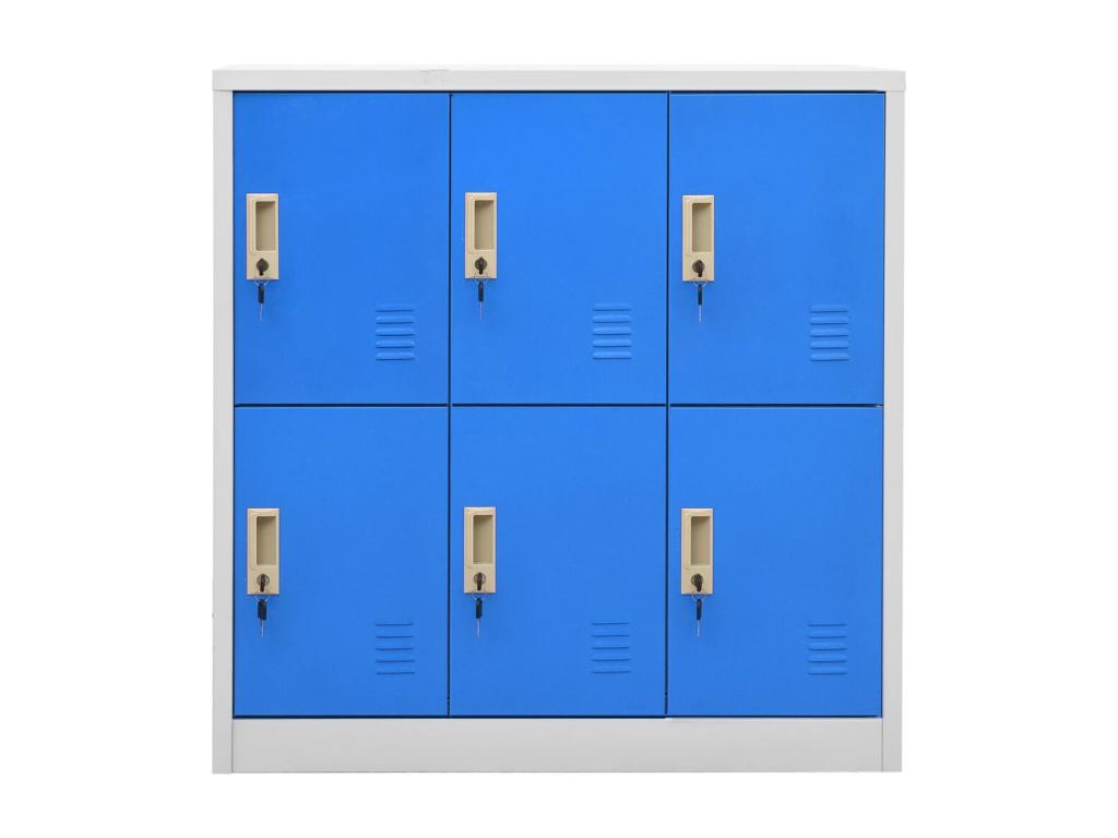 Armoire à casiers Gris clair et bleu 90x45x92.5 cm Acier YIMD65269
