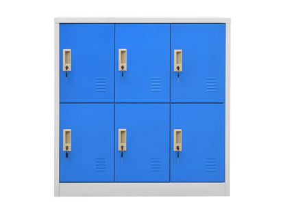 Armoire à casiers Gris clair et bleu 90x45x92.5 cm Acier YIMD65269