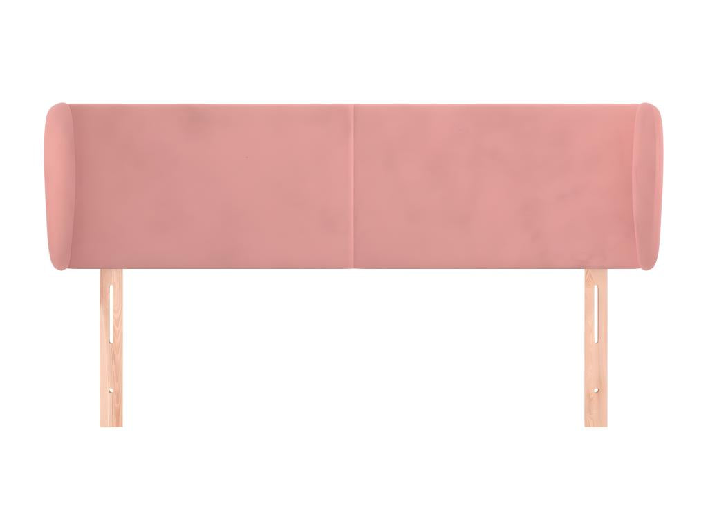 Tête de lit avec oreilles Rose 147x23x78/88 cm Velours TRGK72322