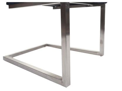 Lot de 2 chaises cantilever Artigeo-L14 chaise de conférence - velours inox brossé - anthracite-blau SEZB70554