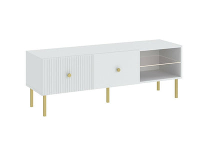 MEUBLE TV Artigeo - 135 CM Blanc - Doré DQOU75956