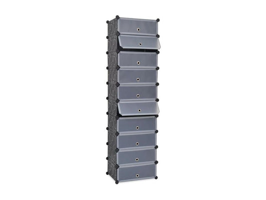 Armoire à chaussures avec 10 compartiments Noir YRLR74910
