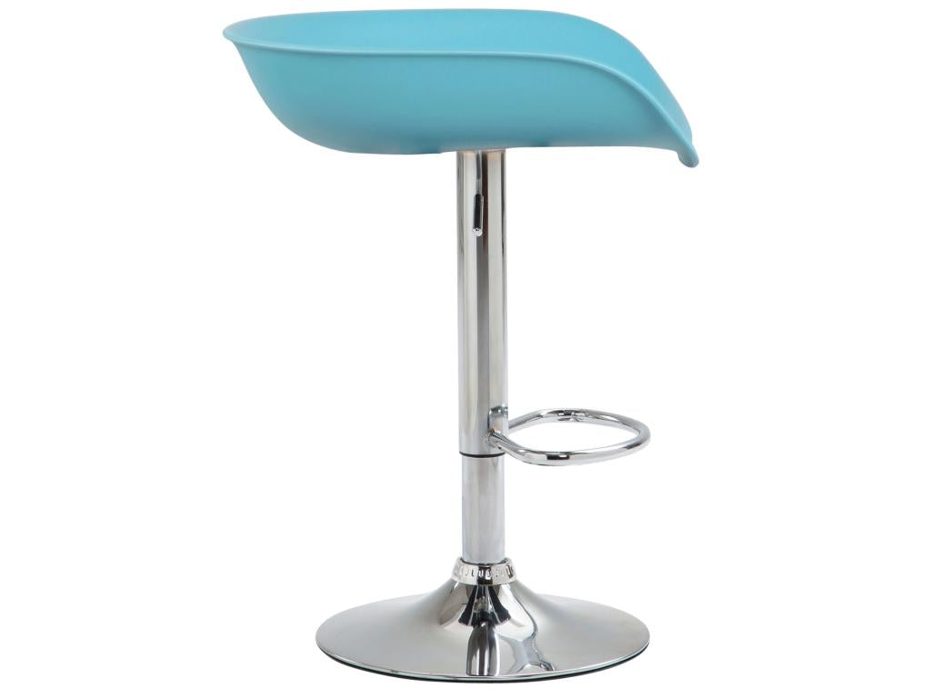 Lot de 4 Tabouret de bar - Plastique / Métal - Bleu - Anaheim XPGK14672