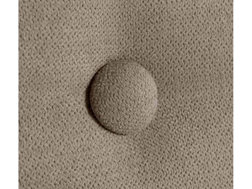 Artigeo Tête de lit en tissu Aqualine lisse avec Boutons 145x105cm avec pieds Lits 135/140 - Terre QQLS32521