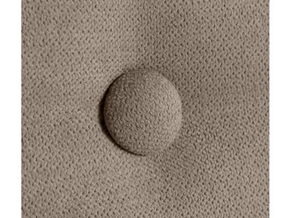 Artigeo Tête de lit en tissu Aqualine lisse avec Boutons 145x105cm avec pieds Lits 135/140 - Terre QQLS32521