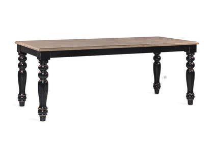 Artigeo - Table en bois beige et noir 8/10 personnes L200 NFFO87147