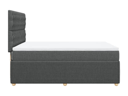 Sommier à Artigeo de lit avec matelas Gris foncé 140x190cm Tissu RYTE34998