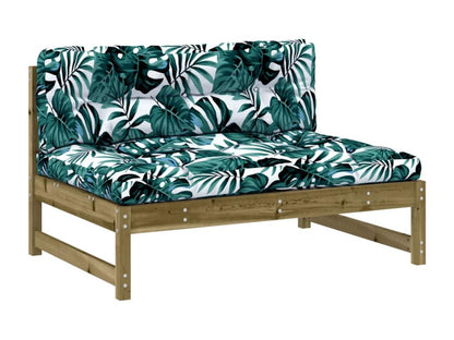 Salon de jardin 2 pcs avec coussins bois de pin imprégné TCCI54612