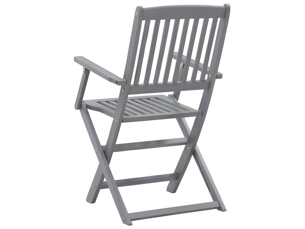 Chaises pliables d'extérieur lot de 8 Bois d'Artigeo solide YVSH93637