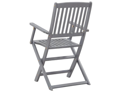 Chaises pliables d'extérieur lot de 8 Bois d'Artigeo solide YVSH93637