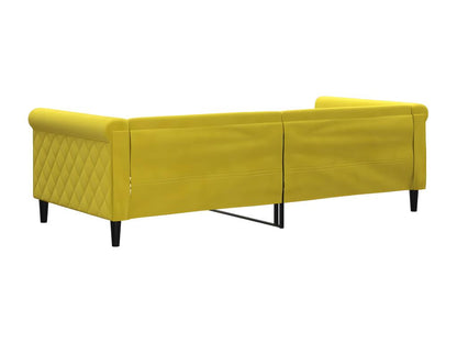 Lit de repos jaune 90x200 cm velours UEVD72557