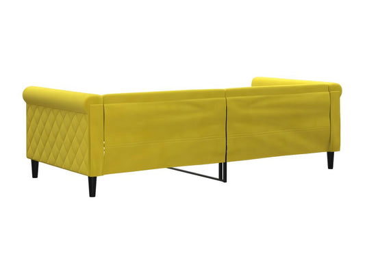 Lit de repos jaune 90x200 cm velours UEVD72557