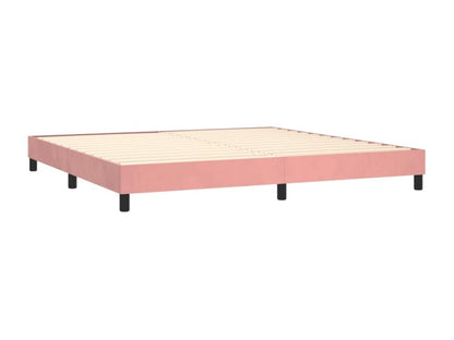 Lit à sommier tapissier avec matelas Rose 200x200 cm Velours LAWA48859