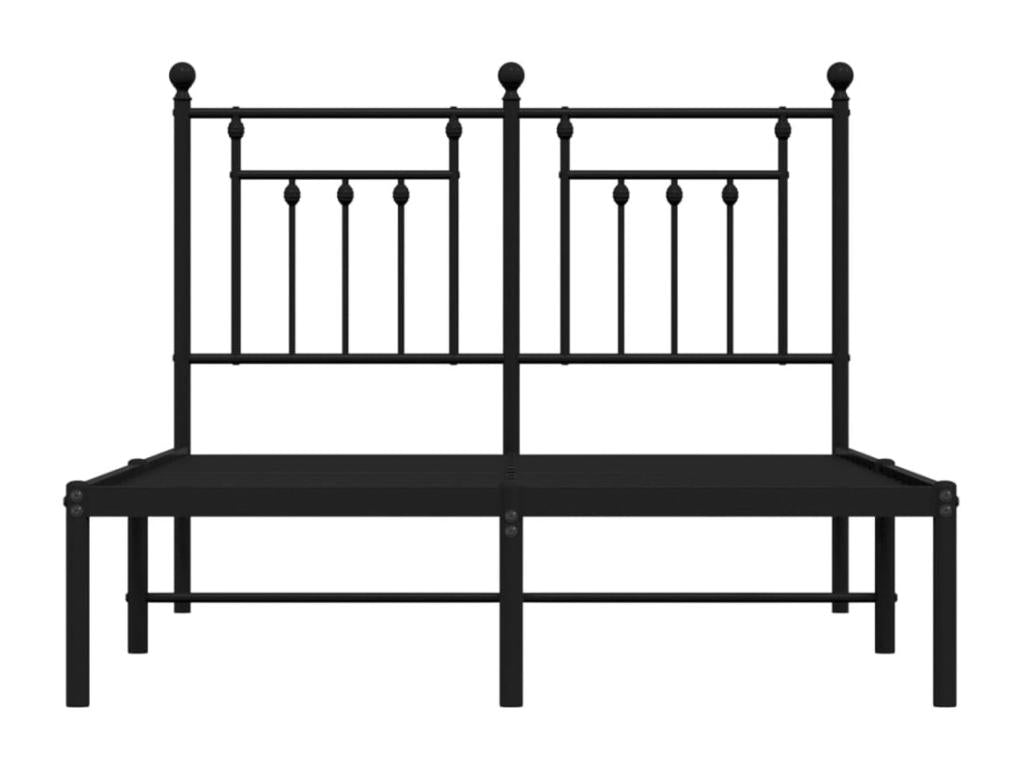 Cadre de lit métal avec tête de lit noir 120x190 OZNM35905