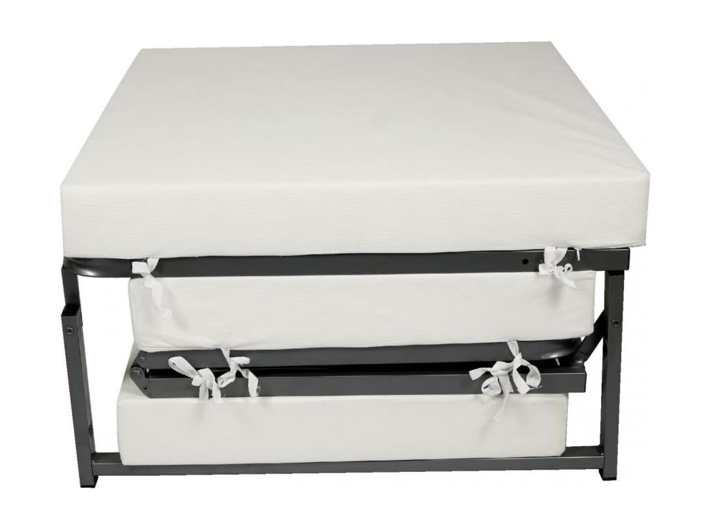 Pouf Artigeo Fauteuil polyvalent Chaise sac Pouf repose-pieds Made in Italy 78x78 h45 cm Rouge WPUH91338