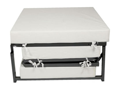 Pouf Artigeo Fauteuil polyvalent Chaise sac Pouf repose-pieds Made in Italy 78x78 h45 cm Rouge WPUH91338