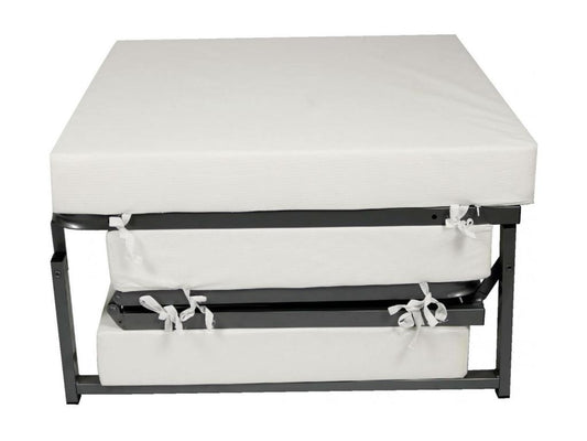 Pouf Artigeo Fauteuil polyvalent Chaise sac Pouf repose-pieds Made in Italy 78x78 h45 cm Rouge WPUH91338