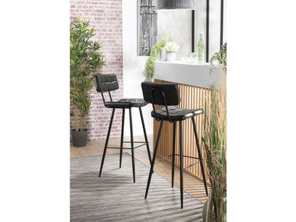 Artigeo - Lot de 2 tabourets de bar Artigeo noir hauteur d'assise 80cm BRAB68101