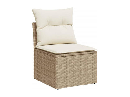 Salon de jardin 11 pcs avec coussins beige résine tressée UZFH53563